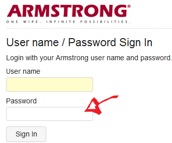 armstrong mywire sign in step 2