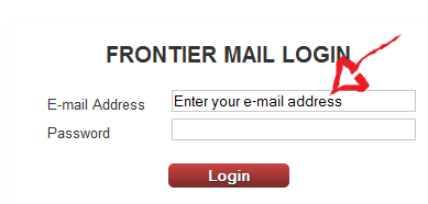 frontier email login step 1