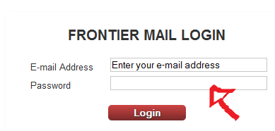frontier email login step 2