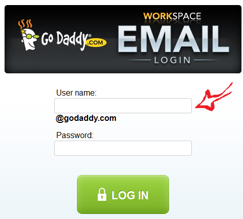 godaddy webmail login step 1