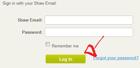 shaw webmail sign in step 3