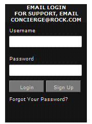 rock login step 1