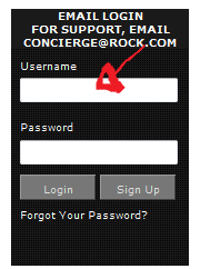 rock login step 2