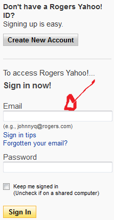 rogers mail sign in step 1