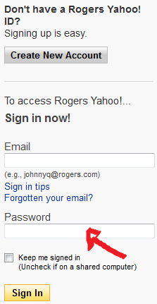 rogers mail sign in step 2