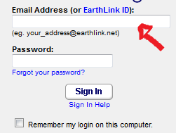 earthlink email sign in step 1