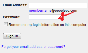 peoplepc login step 2