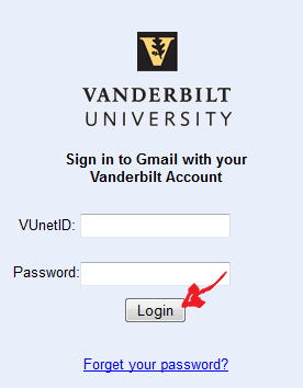 vanderbilt sign in step 3