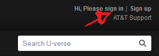 att uverse sign in step 1
