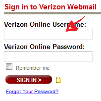verizon webamail sign in step 1
