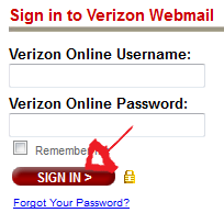 verizon webamail sign in step 3