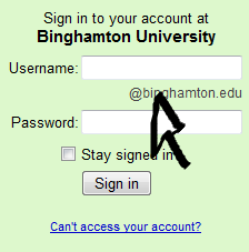 binghamton university mail login step 2