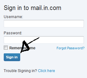 in dot com email login step 3