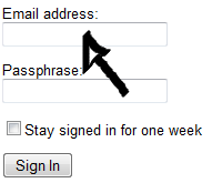 hushmail login step 1