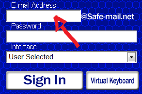 safe-mail login step 1