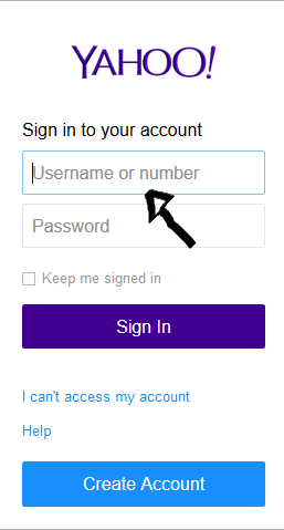 Username or Number