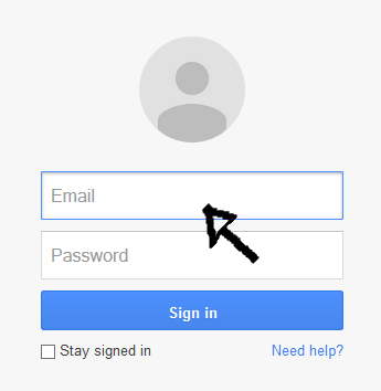 enter gmail login username