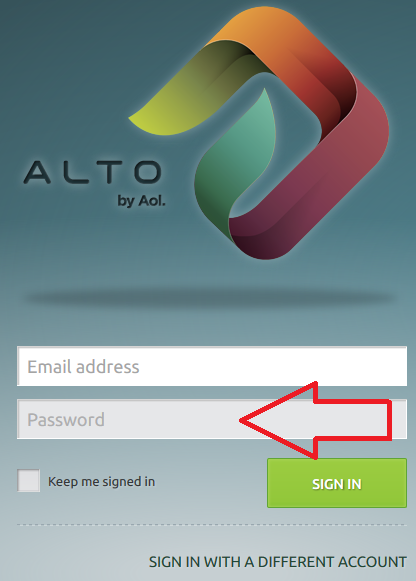 alto mail password box